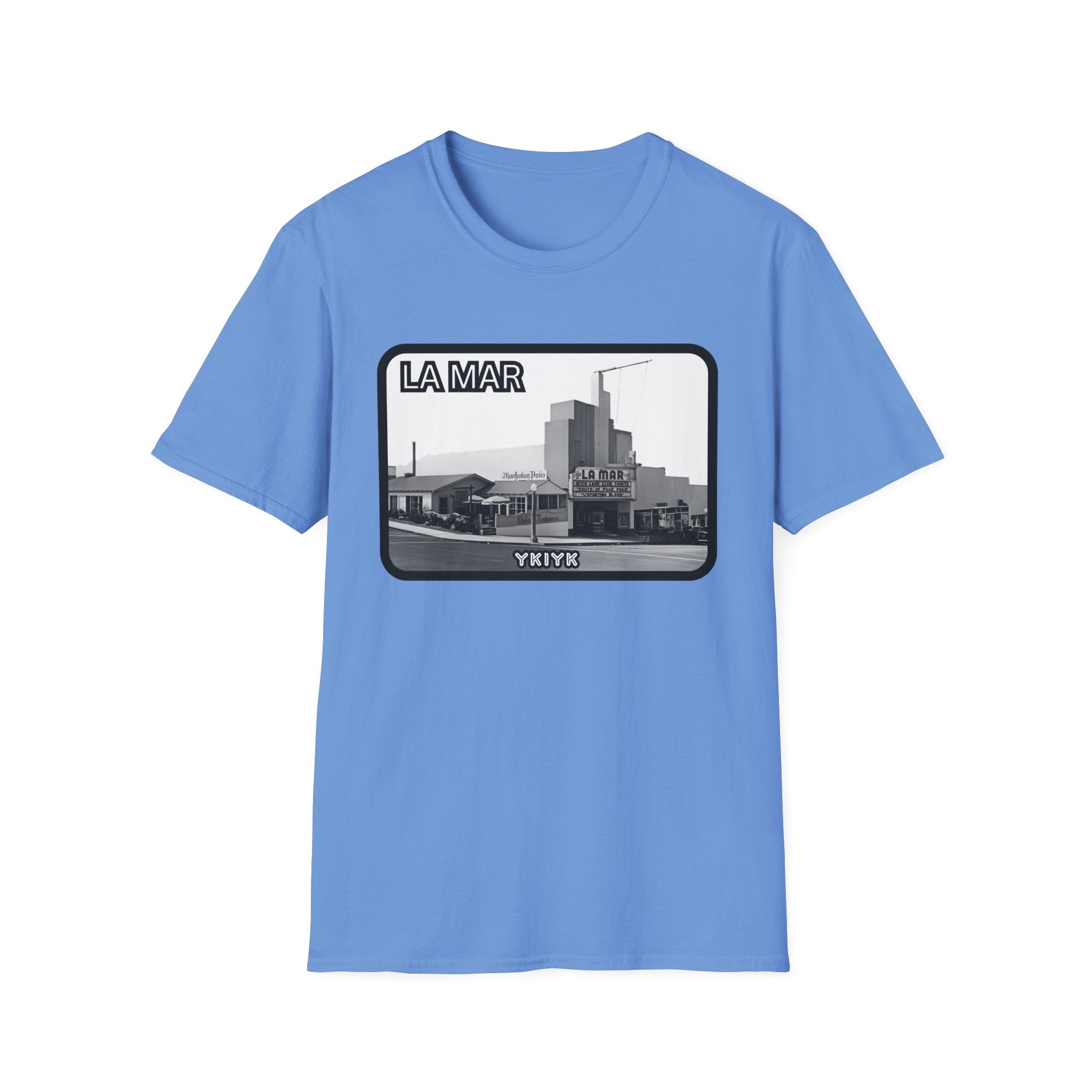 La Mar Theater Manhattan Beach  T-Shirt | Vintage Black & White Urban Graphic YKIYK