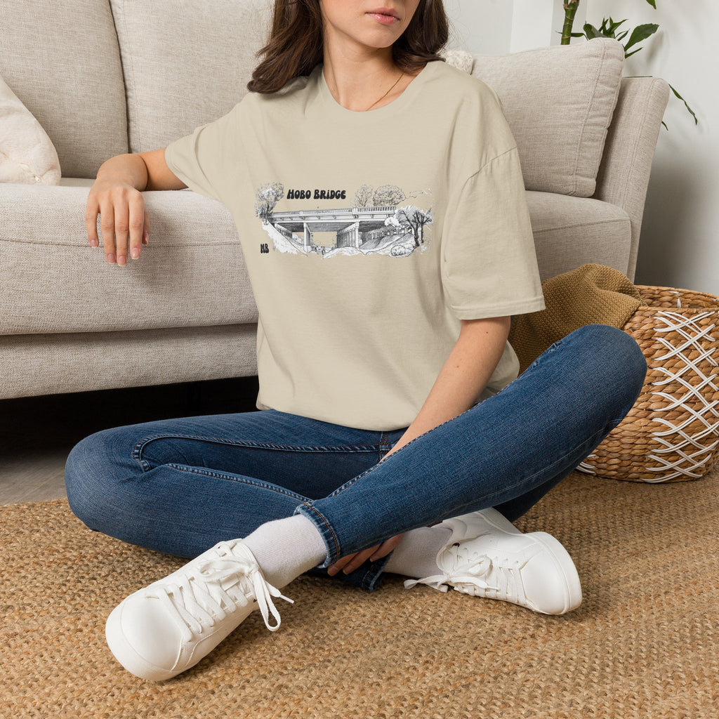 Hobo Bridge Manhattan Beach California Sketch T-Shirt | Hand-Drawn Bridge Illustration IYKYK