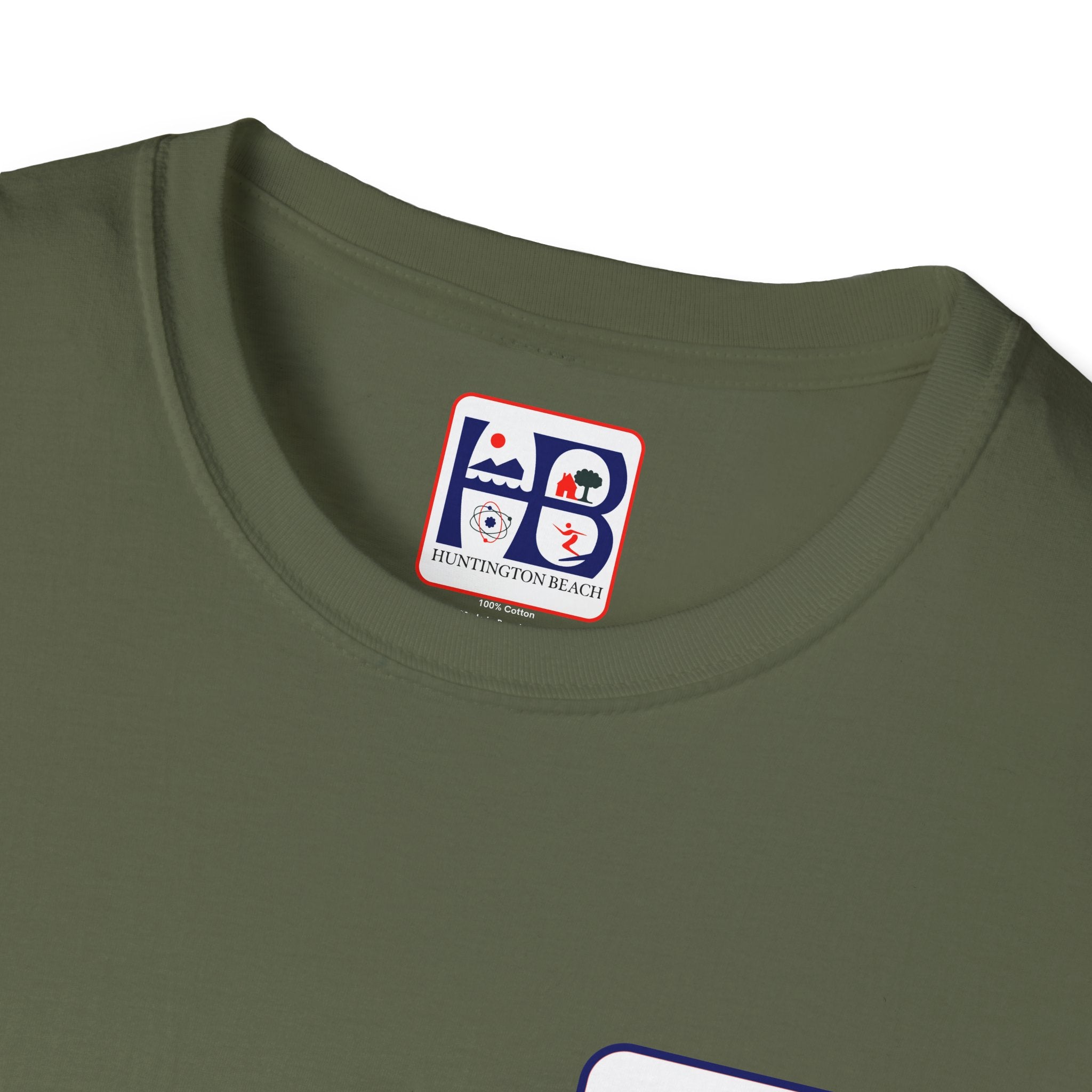 Huntington Beach Retro Logo T-Shirt — HB Surf & Sunset Tee (printed 3 side)