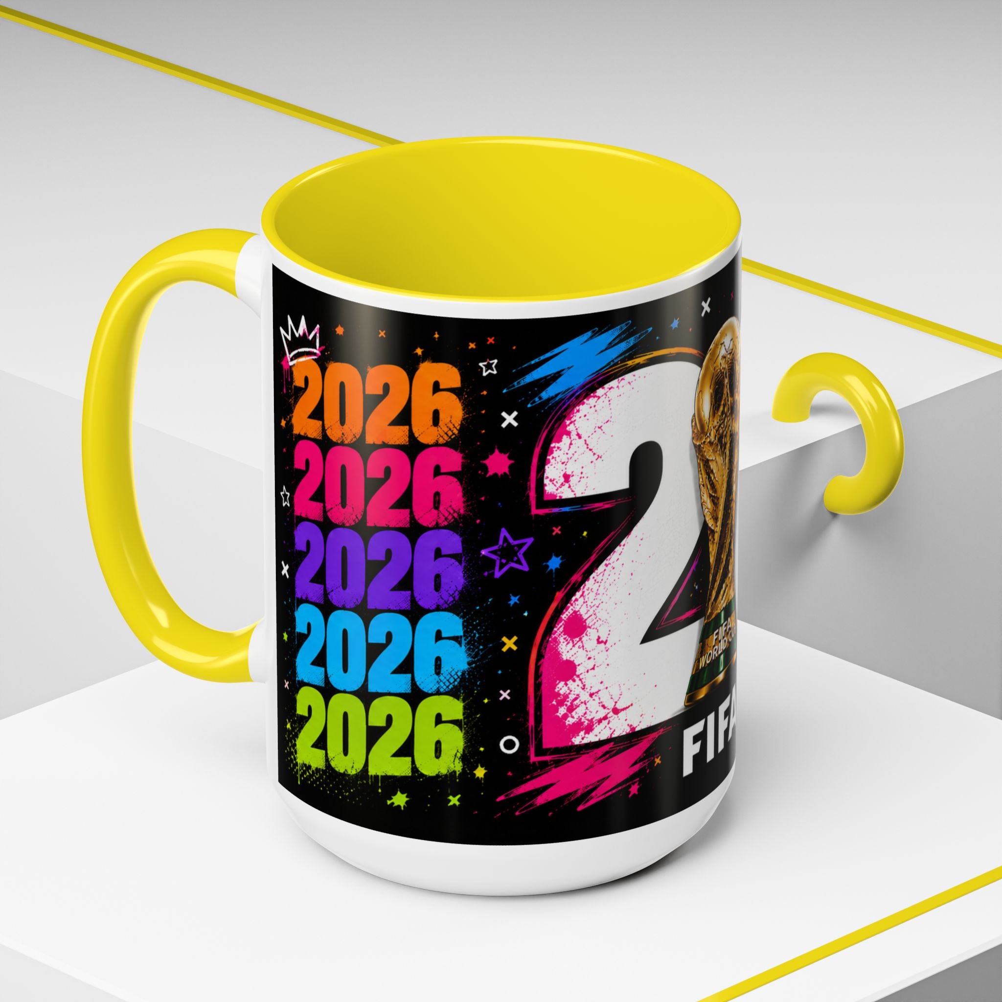 2026 FIFA World Cup Coffee Mug — Colorful Trophy Design (11/15oz)