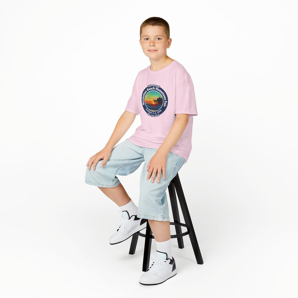Kids Tee — Manhattan Beach Hometown Fair 2026 Sunset Logo