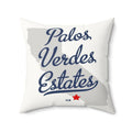 Palos Verdes Estates California Map - Faux Suede Square Pillow