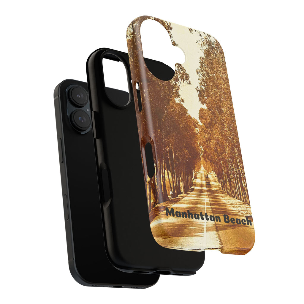 Phone Cases Manhattan Beach Rosecrans Ave Early 60's Tough Cases 90266 California, iPhone Samsung Google Pixel Protective Cover, Vintage