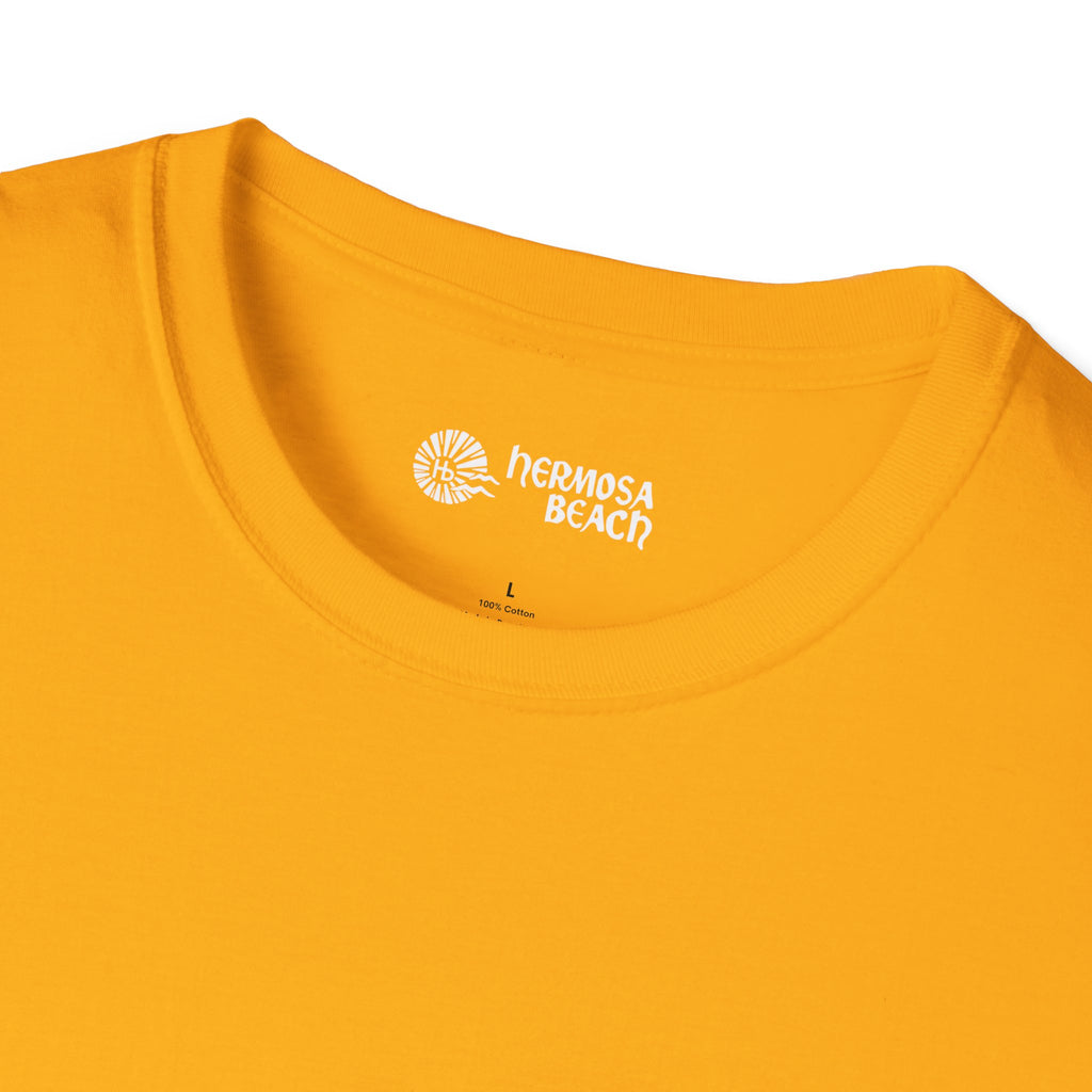 Hermosa Beach Sunburst Wave T-Shirt (printed front back neck) | Hb Minimal Logo Tee