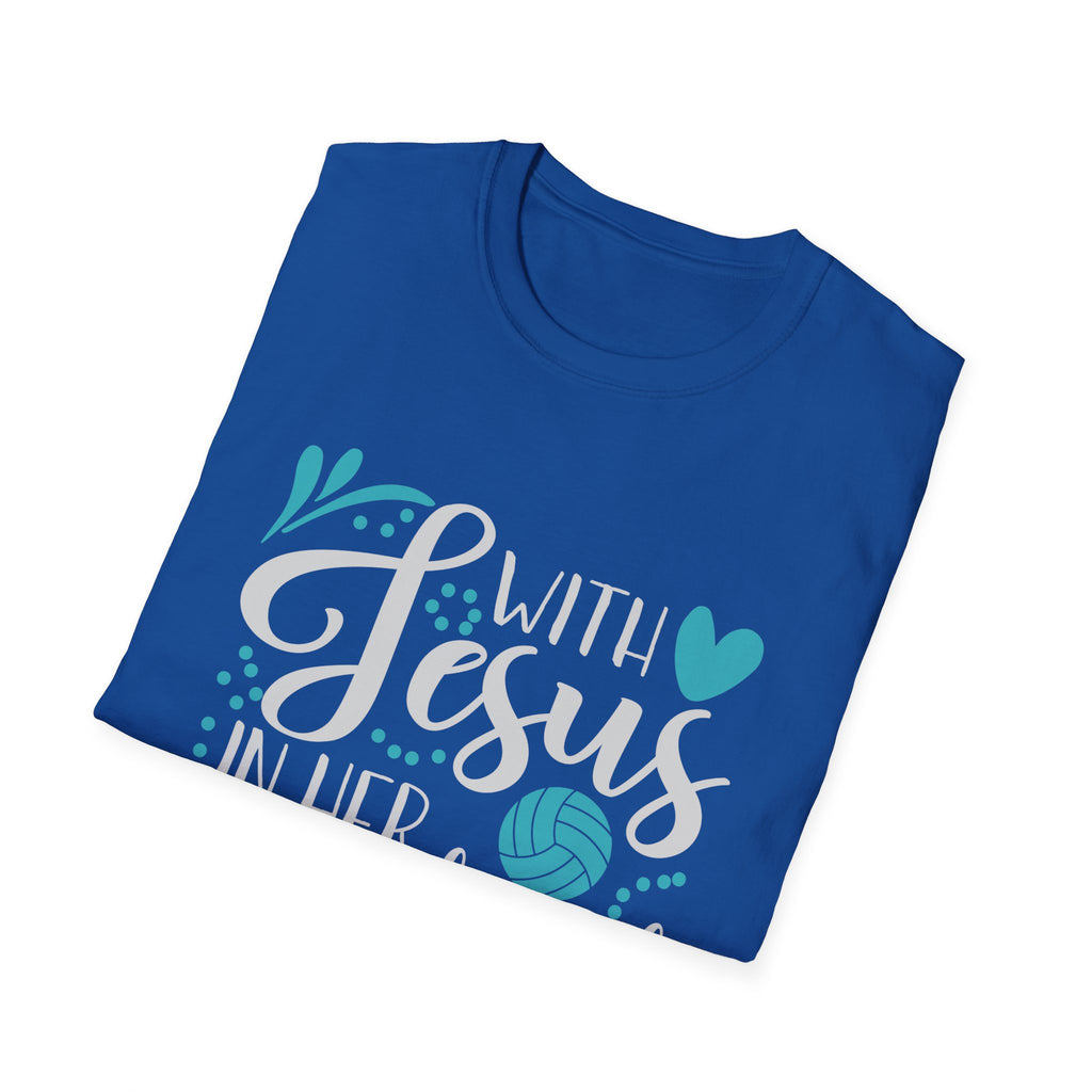 Jesus and Volleyball Unisex Softstyle T-Shirt