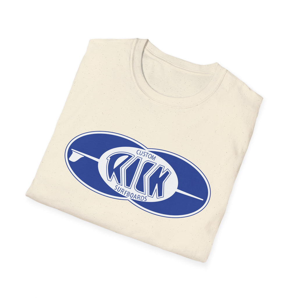 Rick Surfboards Unisex Softstyle T-Shirt Old School Hermosa Beach Print 1 Side