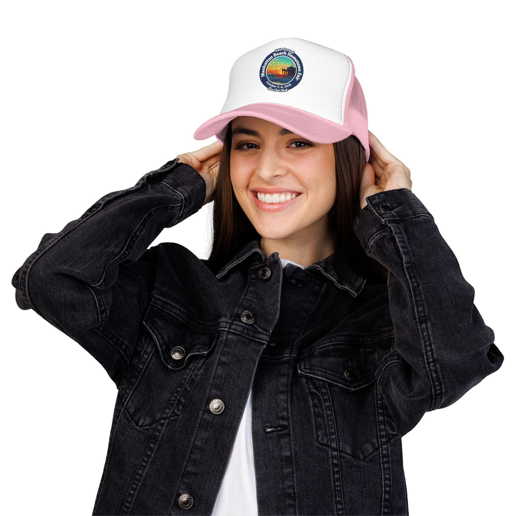 Trucker Hat — Manhattan Beach Hometown Fair Sunset Logo
