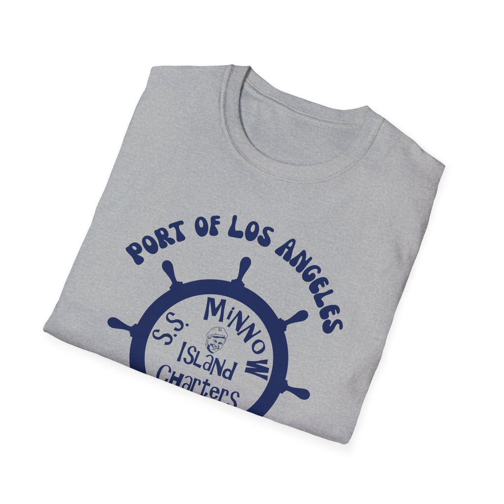 Port of Los Angeles Ship Wheel T-Shirt | SS Minnow Island Charters, 3 Hour Tours
