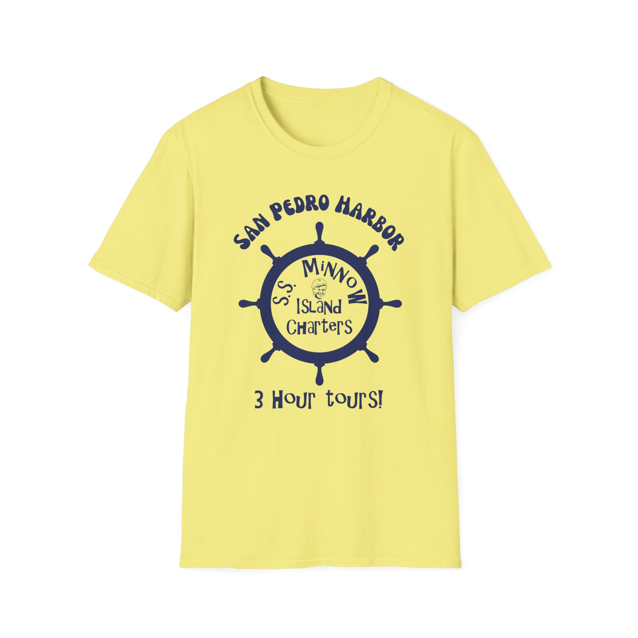 San Pedro Harbor Ship Wheel T-Shirt | SS Minnow Island Charters