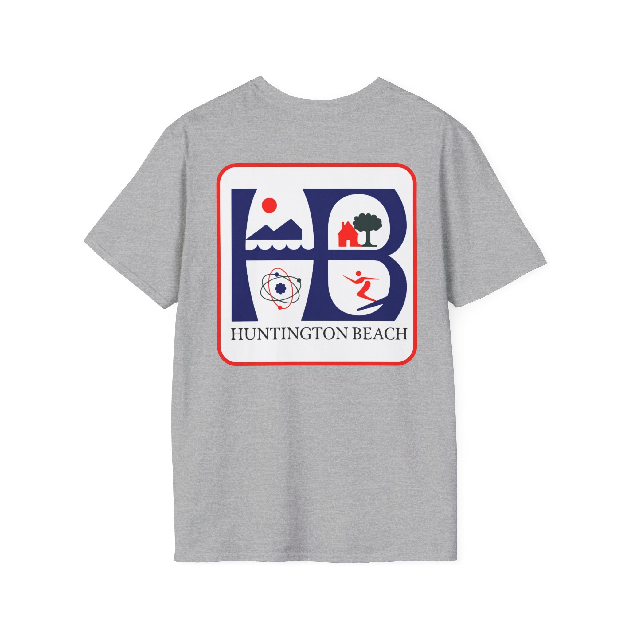 Huntington Beach Retro HB Logo T-Shirt  (printed 3 places)