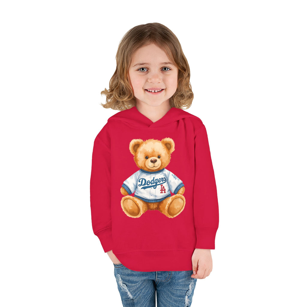 Teddy Bear in Jersey Hoodie | Toddler Pullover Fleece