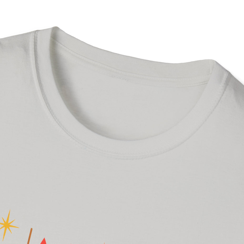 Retro Mid-Century Cats T-Shirt | Colorful Stylized Cat Illustration