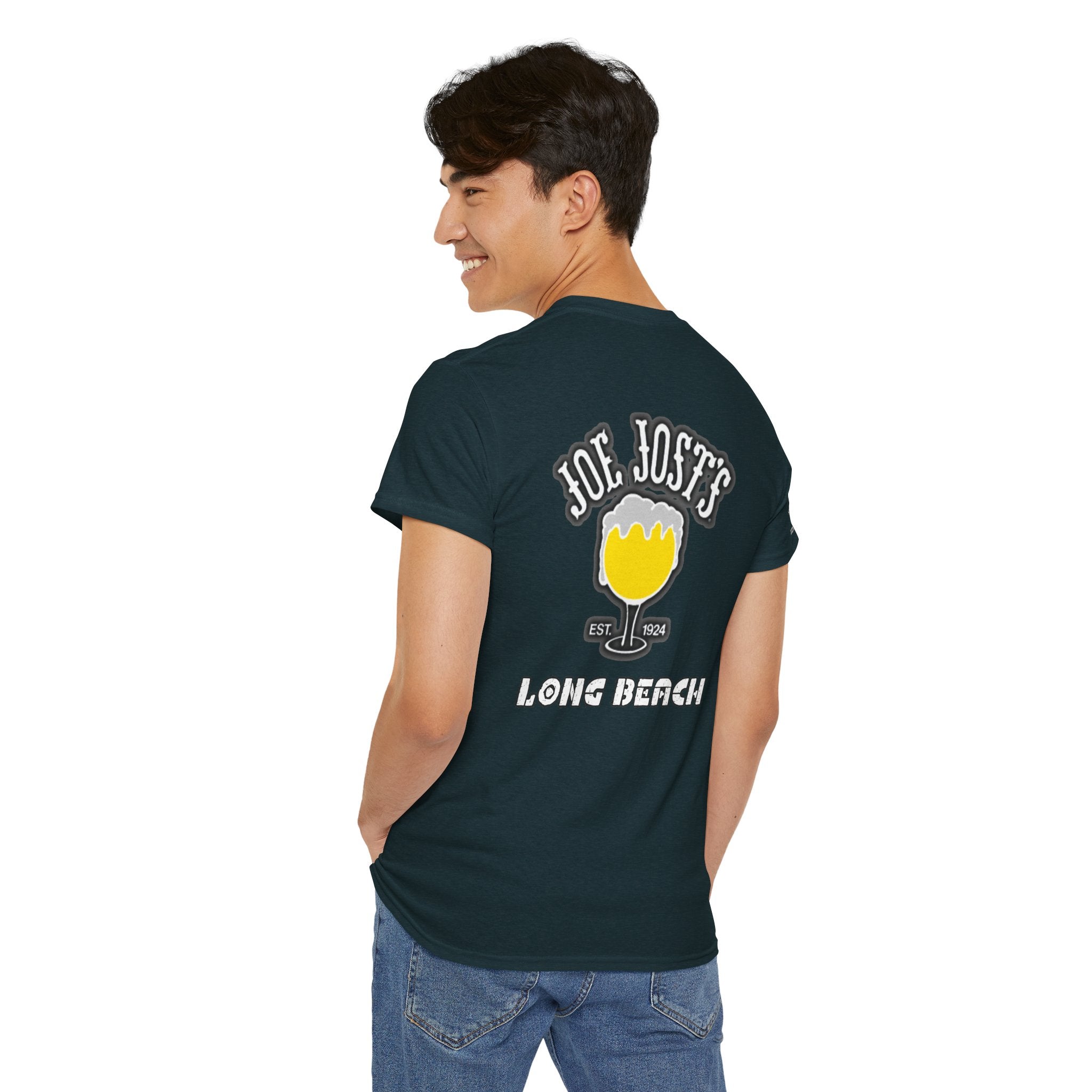 Joe Josts Long Beach California Men's and Woman's Heavy Cotton Tee - Printed 4 Areas