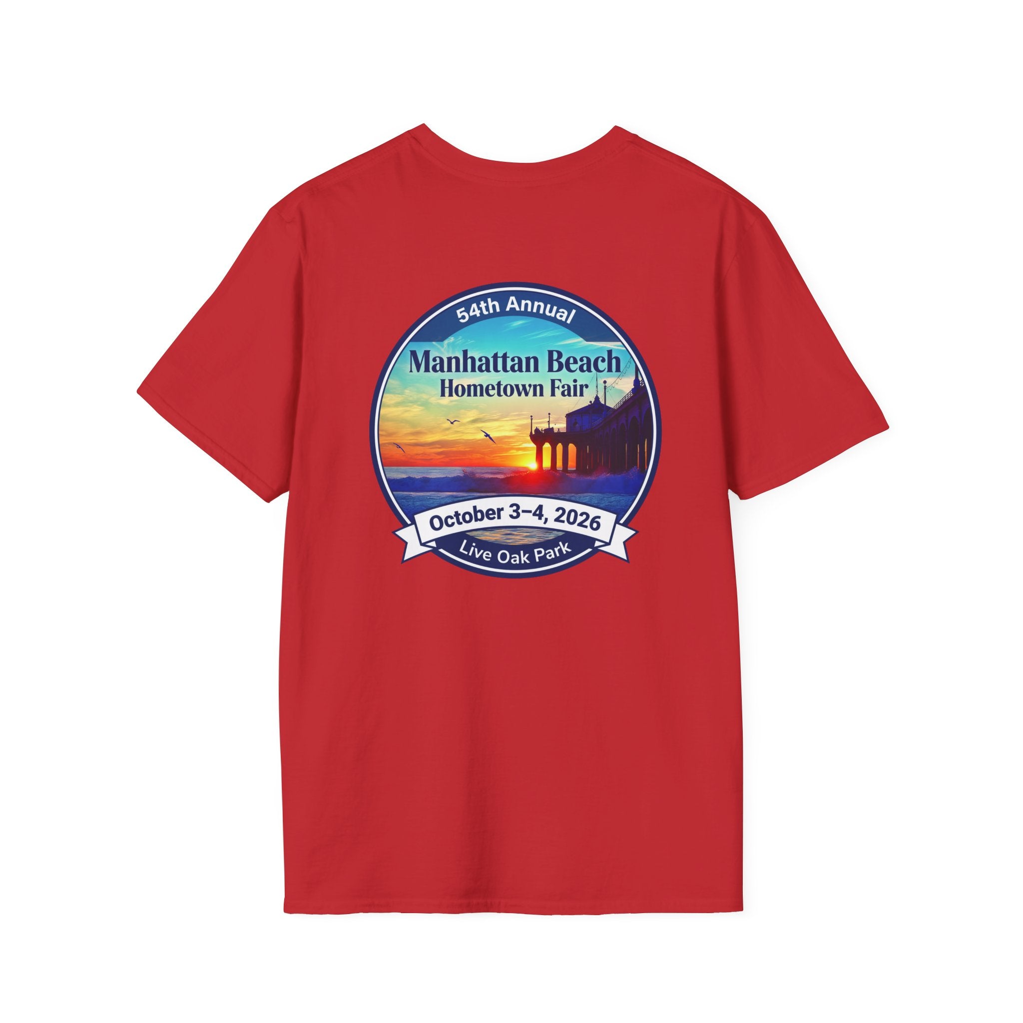 Manhattan Beach Hometown Fair T-Shirt — 54th Annual Sunset Surf Logo (Oct 3-4, 2026)