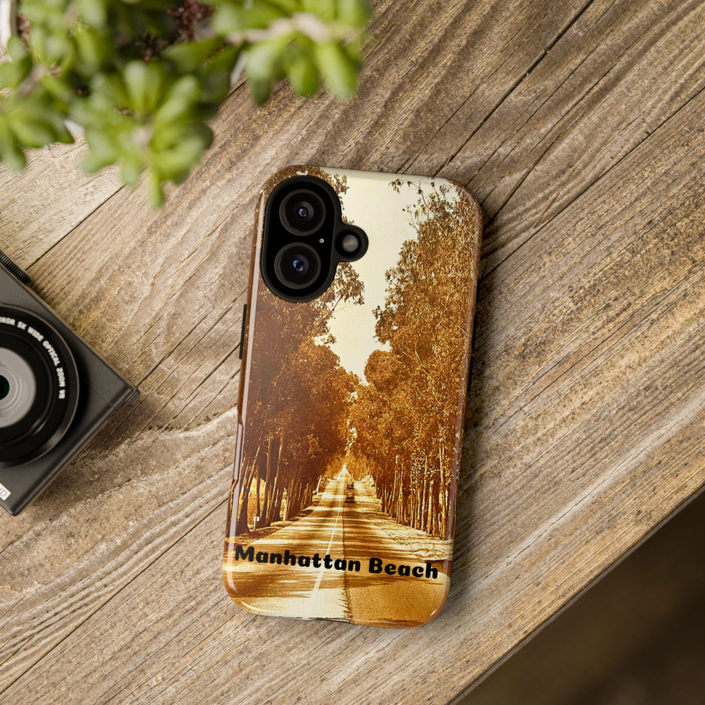 Phone Cases Manhattan Beach Rosecrans Ave Early 60's Tough Cases 90266 California, iPhone Samsung Google Pixel Protective Cover, Vintage