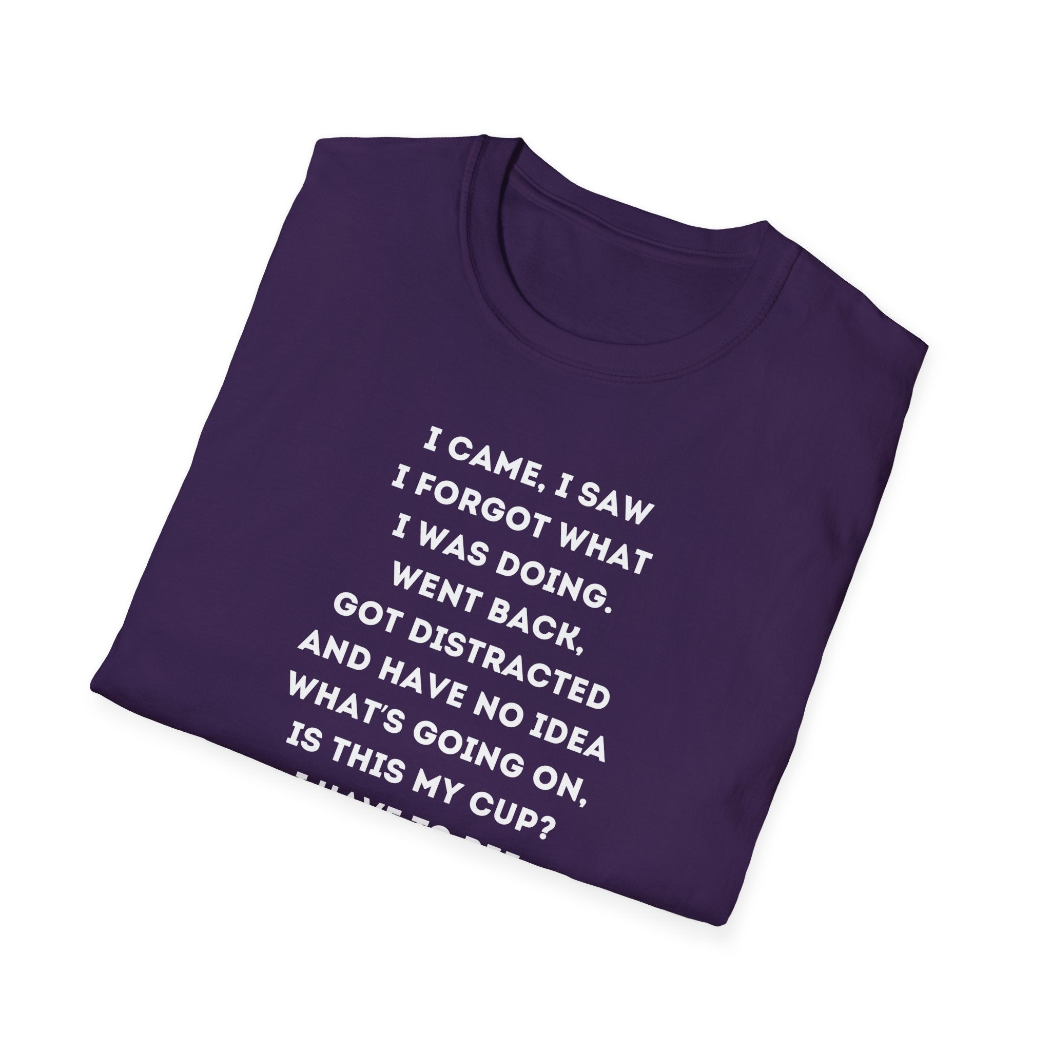 Funny Forgetful Grandpa Quote T-Shirt | I Got to Pee Coffee Cute Cartoon, Humorous Text Tee