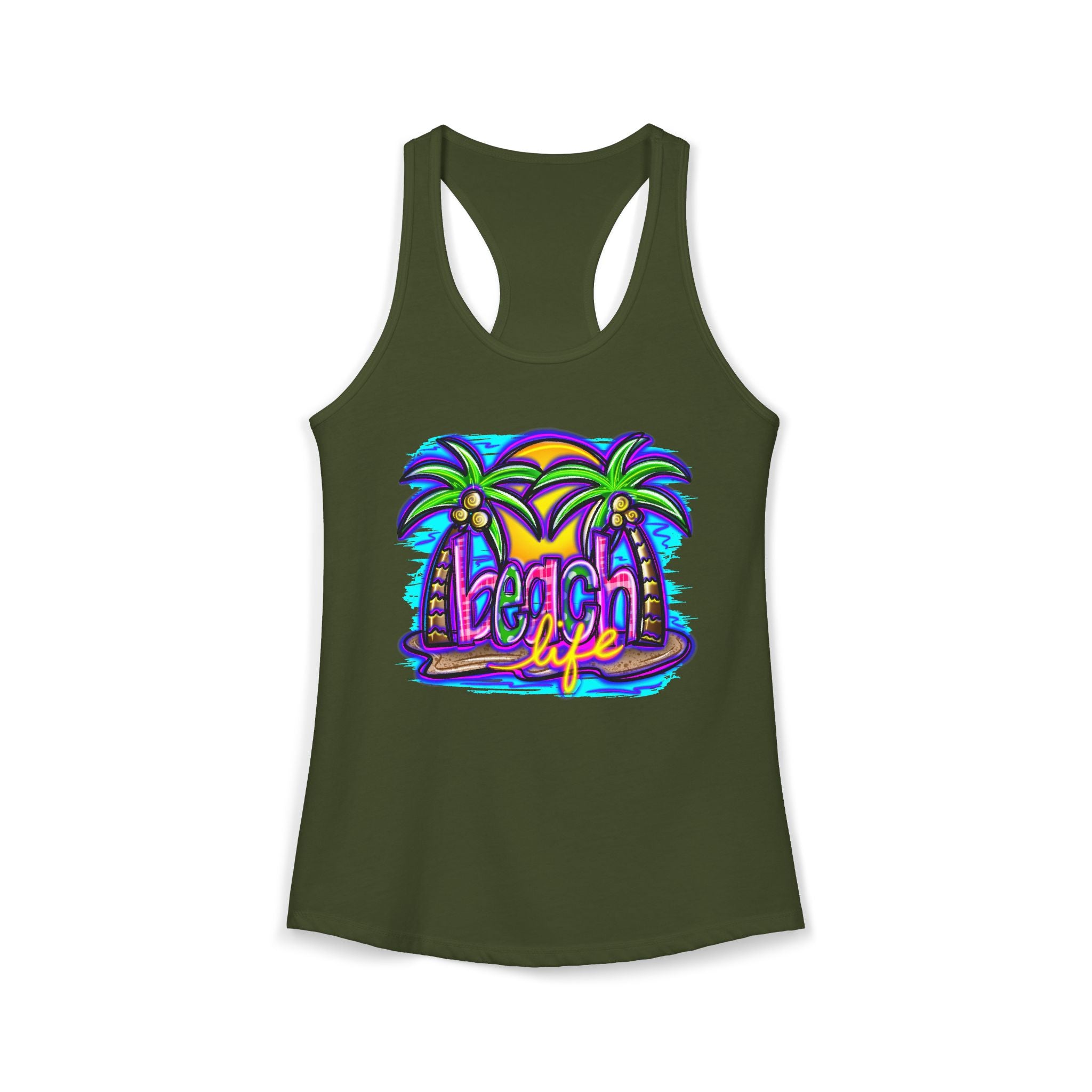 Beach Life Racerback Tank — Women's Beachy Summer Tank Top