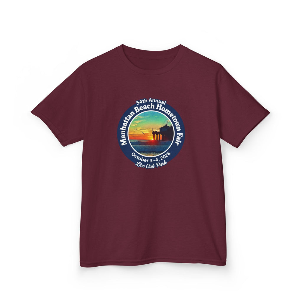 Kids Tee — Manhattan Beach Hometown Fair 2026 Sunset Logo