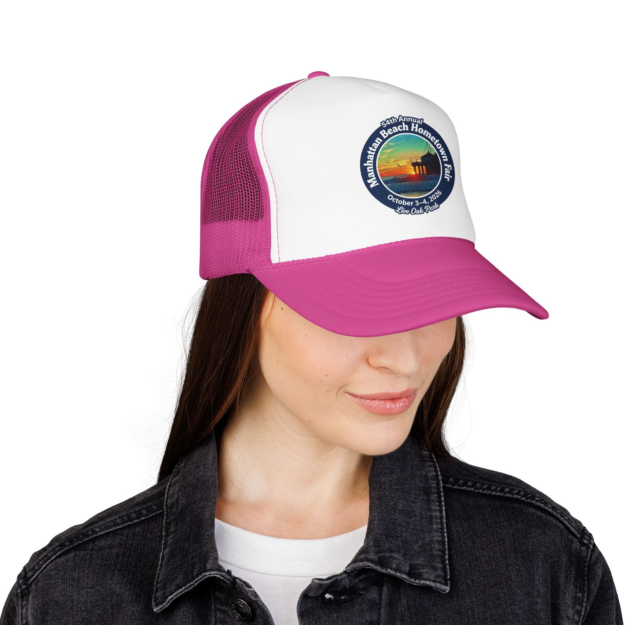 Trucker Hat — Manhattan Beach Hometown Fair Sunset Logo