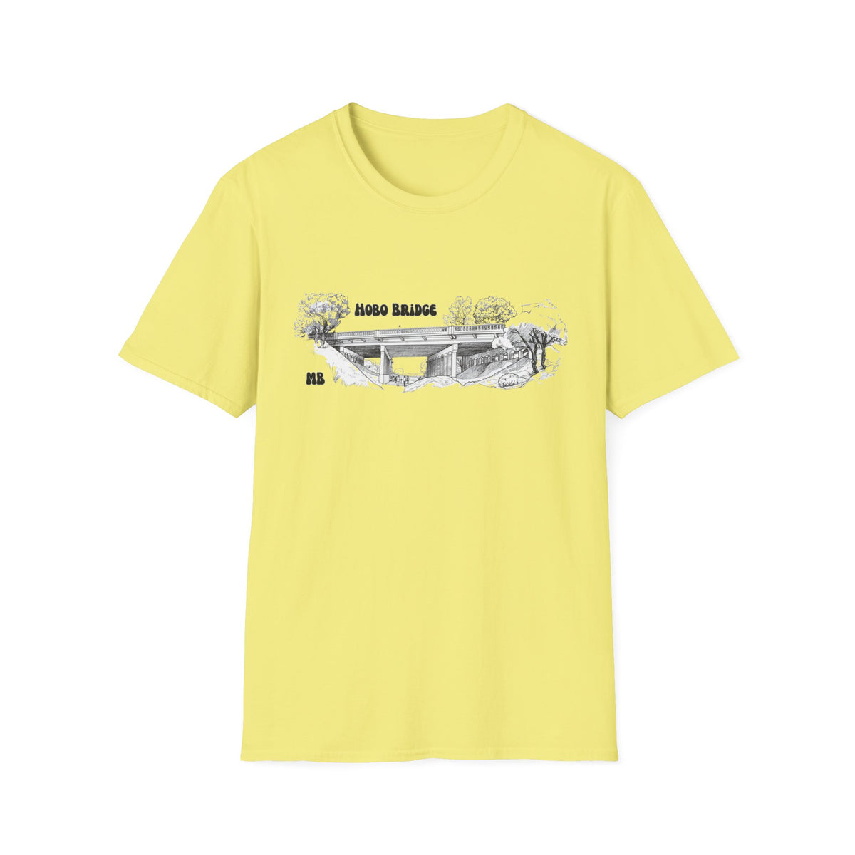 Hobo Bridge Manhattan Beach California Sketch T-Shirt | Hand-Drawn Bridge Illustration IYKYK