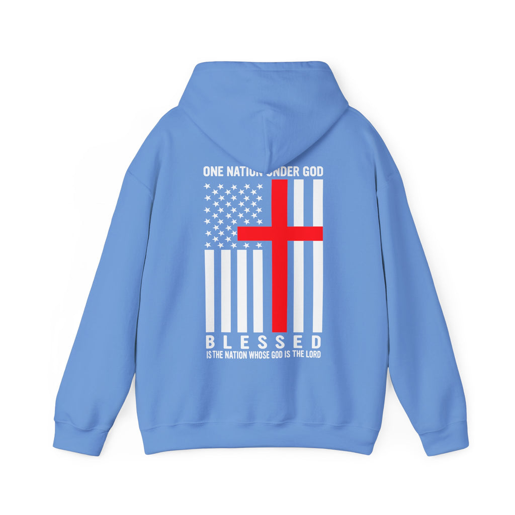 One Nation Under GOD - Printed Both Sides Unisex Heavy Blend Hooded Sweatshirt