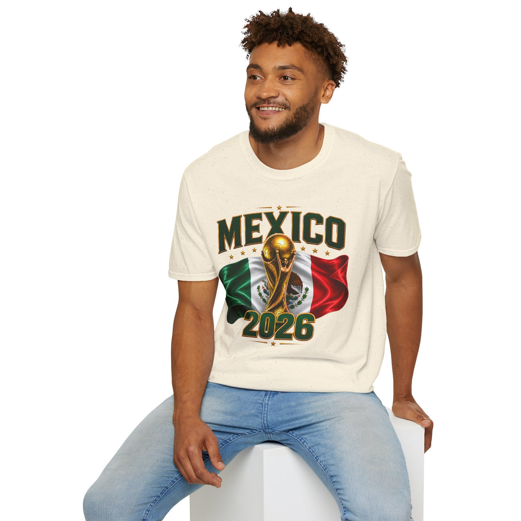 Mexico 2026 World Cup T-Shirt — Flag & Trophy Soccer Fan Tee