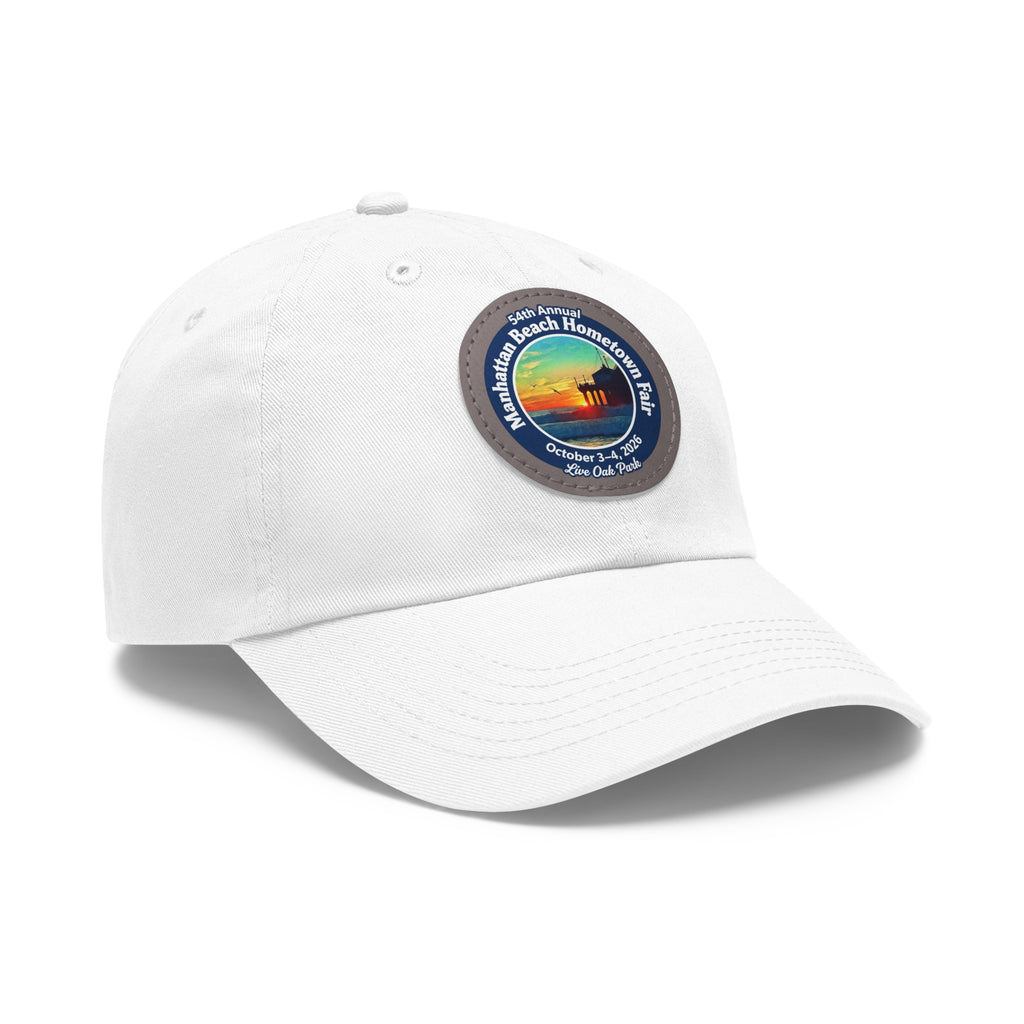 Manhattan Beach Hometown Fair 2026  Beach  Live Oak Park Annual Festival Round Leather Patch Hat