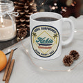 Vintage Beach Club Hobie Surfboards Ceramic Mug – Retro Palm Tree Surf Emblem Since 1963  (11oz, 15oz)