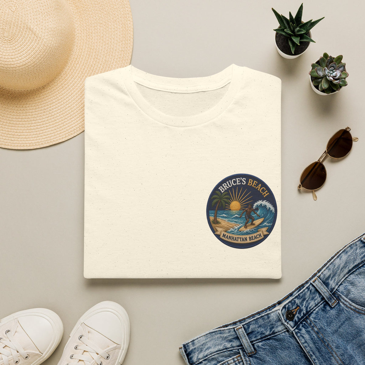Bruce's Beach Manhattan Beach Surf Patch T-Shirt