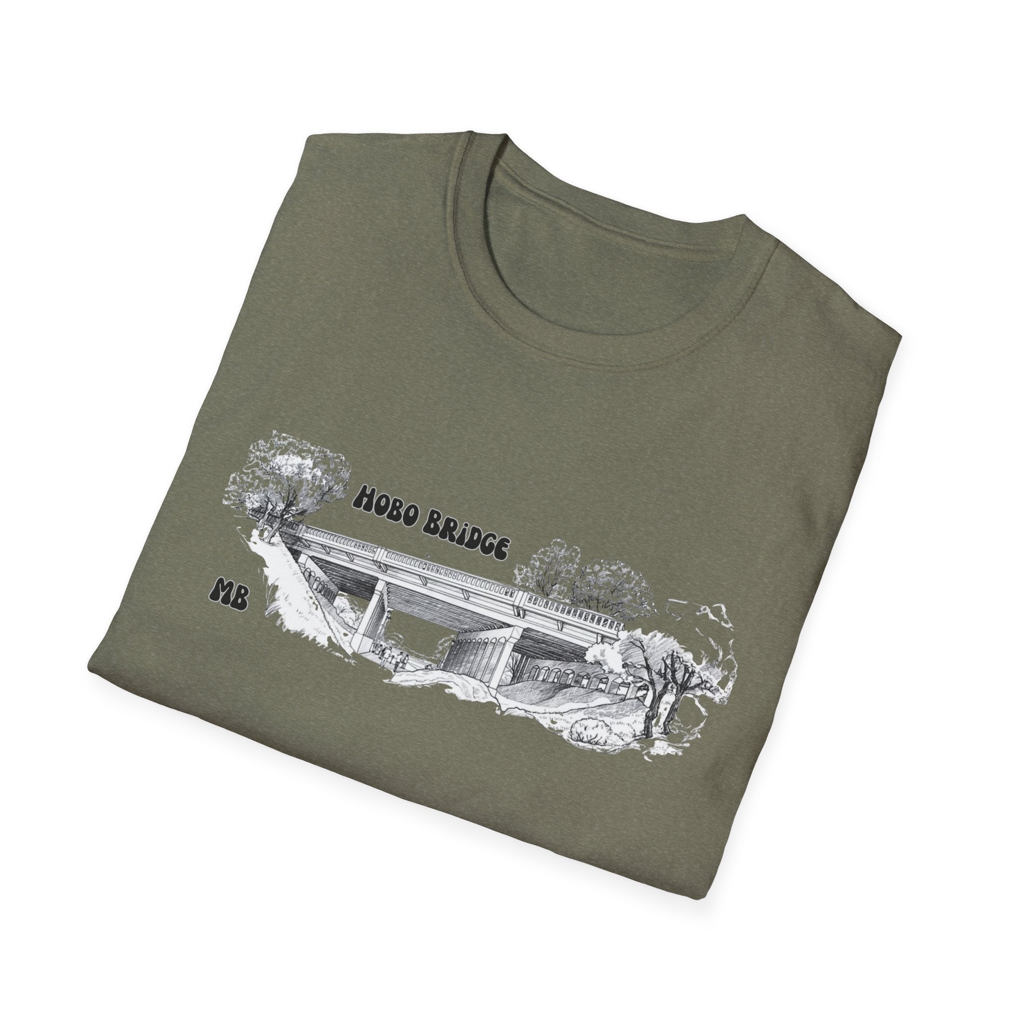 Hobo Bridge Manhattan Beach California Sketch T-Shirt | Hand-Drawn Bridge Illustration IYKYK