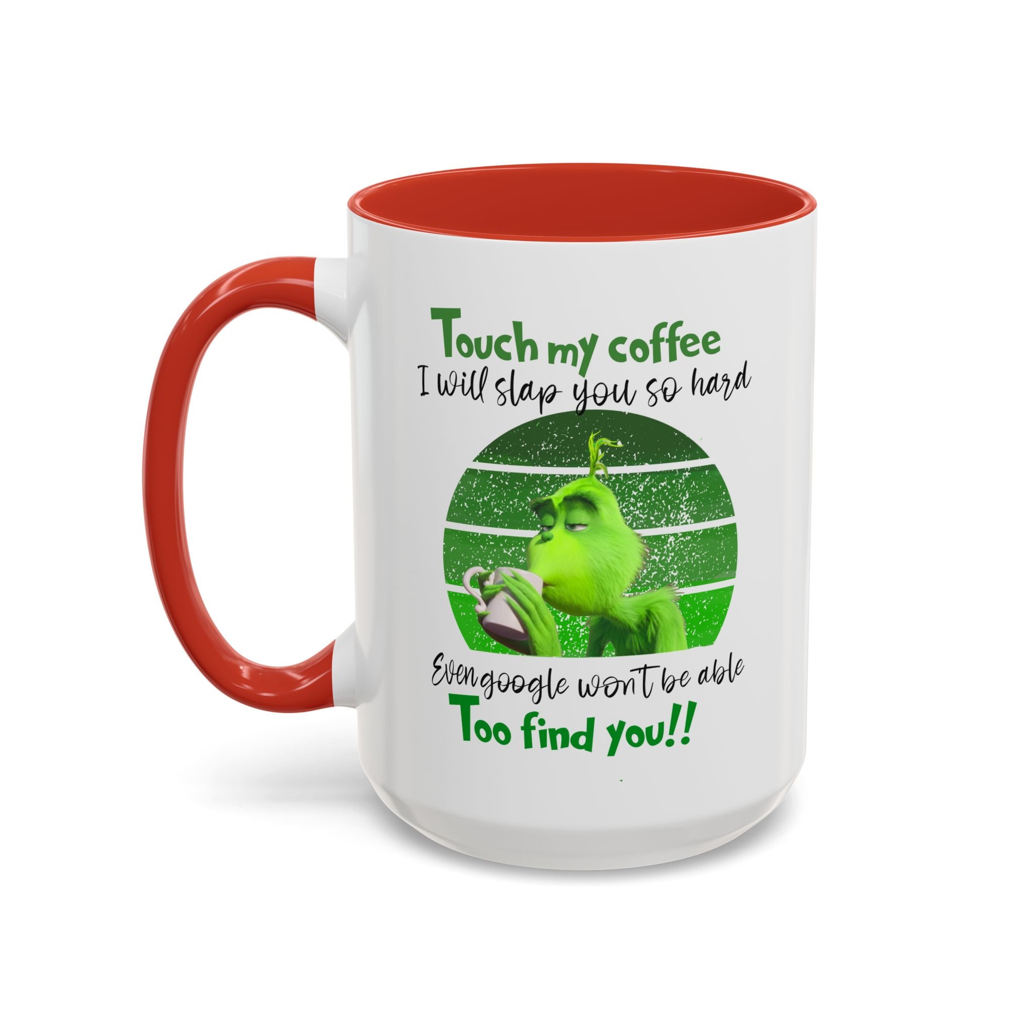Grinch holding coffee Mug | Accent Coffee Mug 11oz 15oz