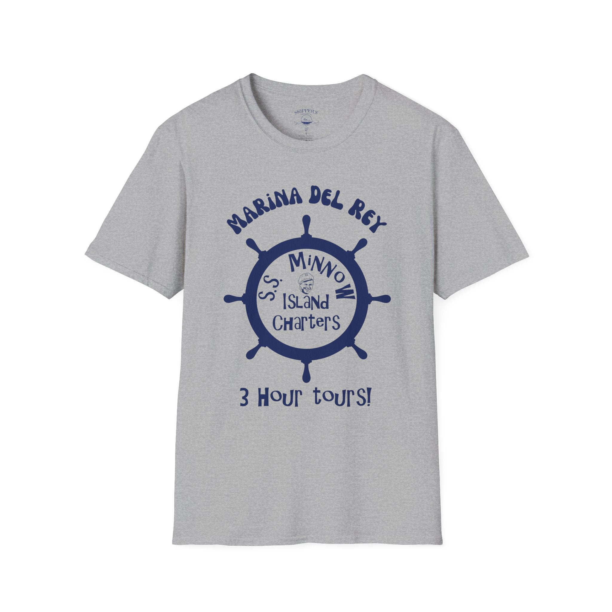 Marina Del Rey Ship Wheel logo T-Shirt | SS Minnow Island Charters, 3 Hour Tours