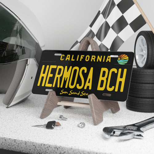 California Hermosa Beach Vanity Plate — 'Hermosa BCH' Decorative License Plate
