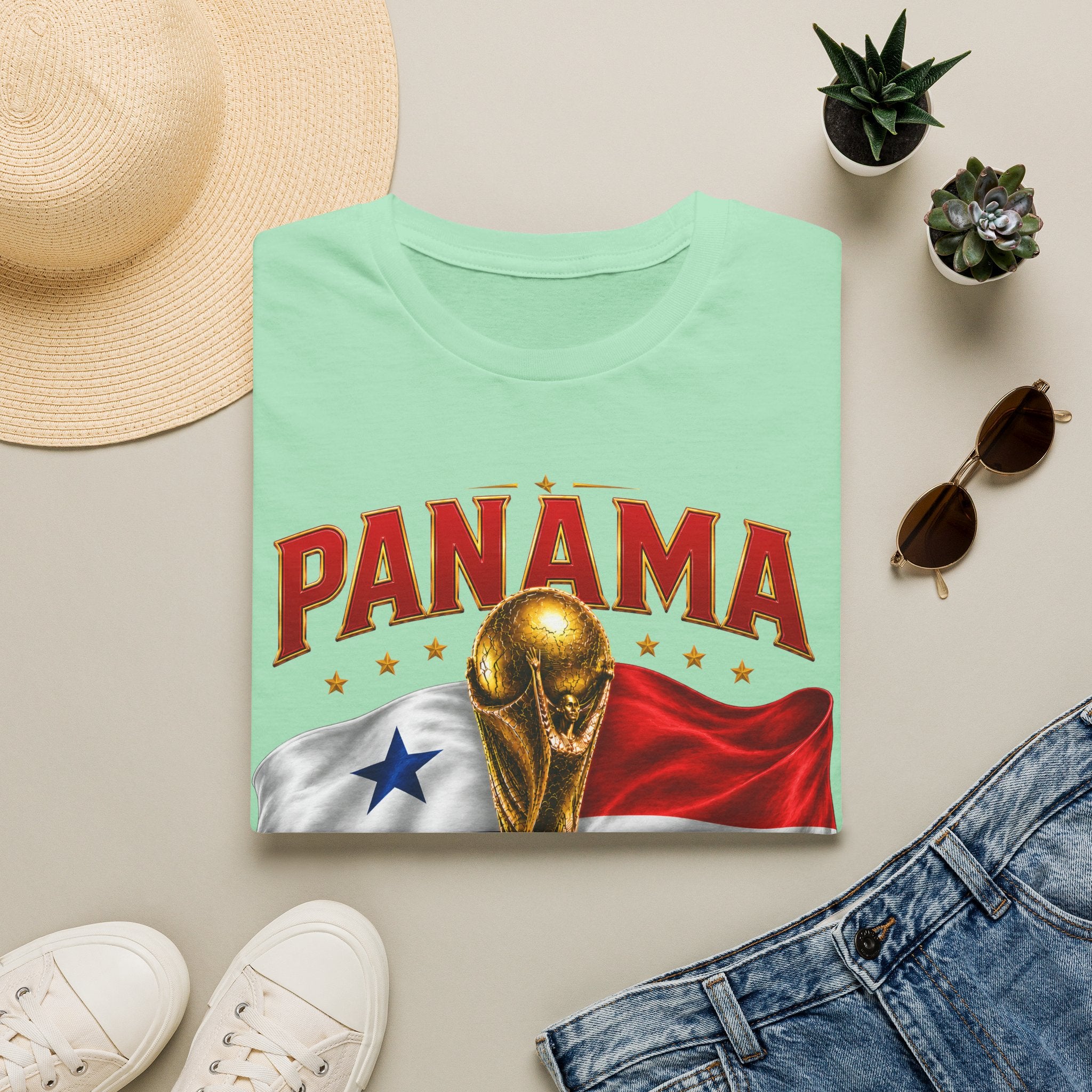 Panama 2026 World Cup T-Shirt — Panama Flag & Trophy Soccer Tee