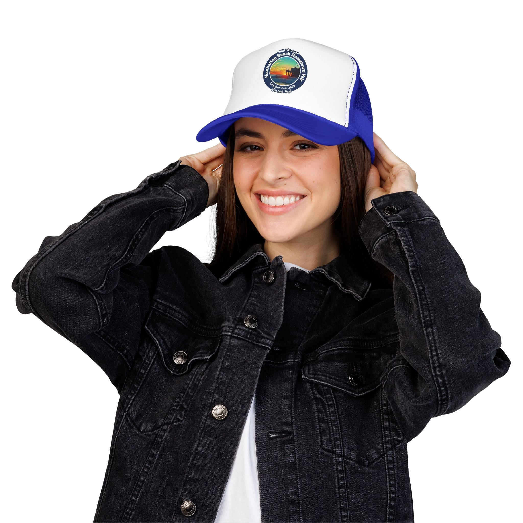 Trucker Hat — Manhattan Beach Hometown Fair Sunset Logo