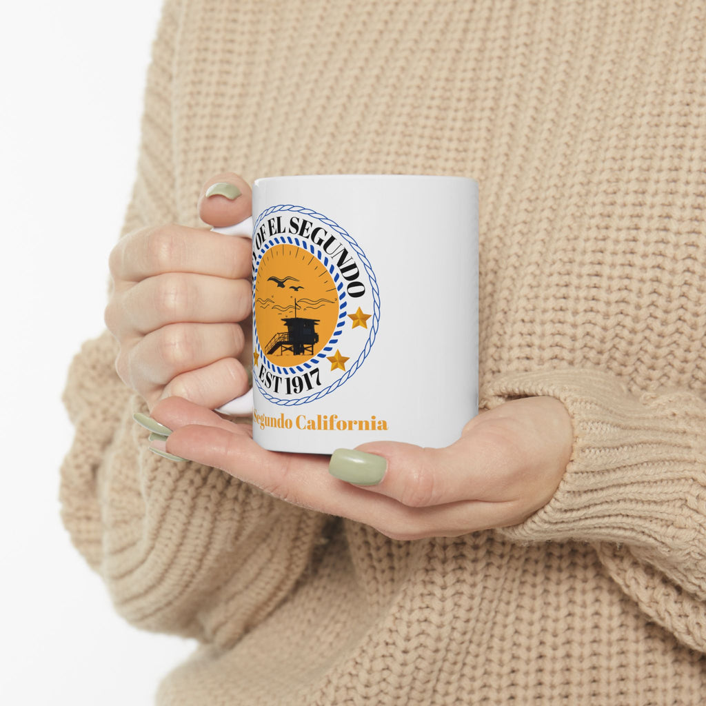 El Segundo California Seal Ceramic Mug — City Crest Coffee Cup (11oz, 15oz)