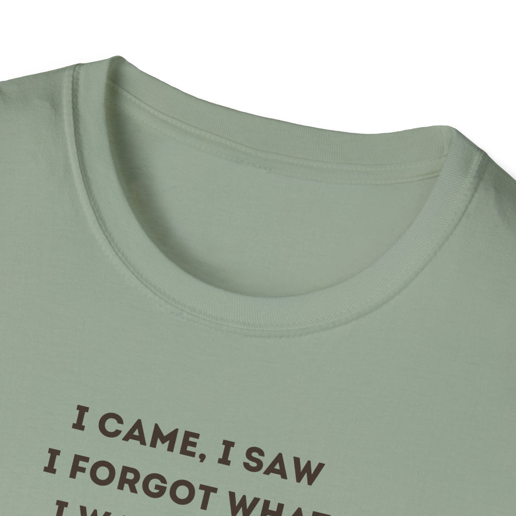 Funny Forgetful Grandpa Quote T-Shirt | Retro Grandpa I Got to Pee Illustration