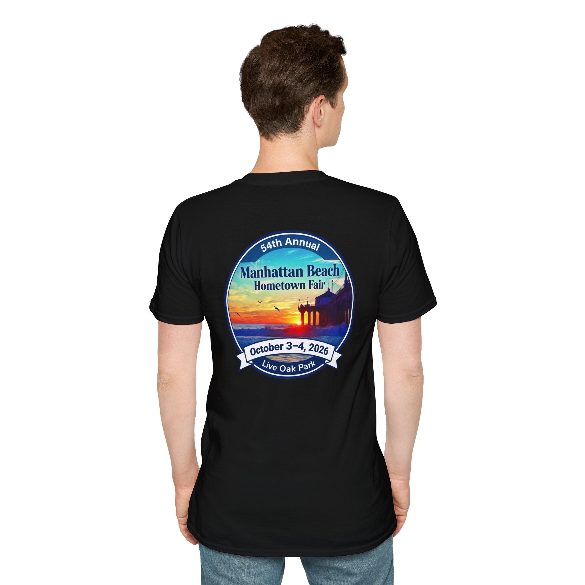 Manhattan Beach Hometown Fair T-Shirt — 54th Annual Sunset Surf Logo (Oct 3-4, 2026)