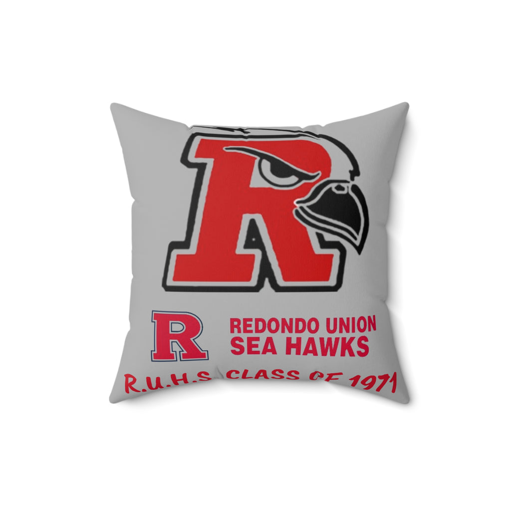 Redondo Beach Union High Class of 1971 - Spun Polyester Square Pillow