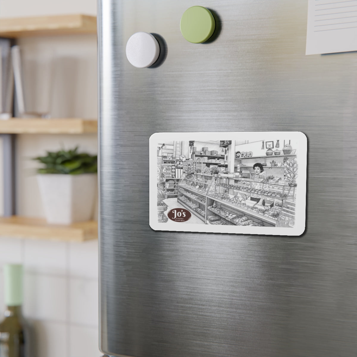 Vintage Candy Store Manhattan Beach Illustration Die-Cut Magnet | Jo's Candy Cottage  IYKYK