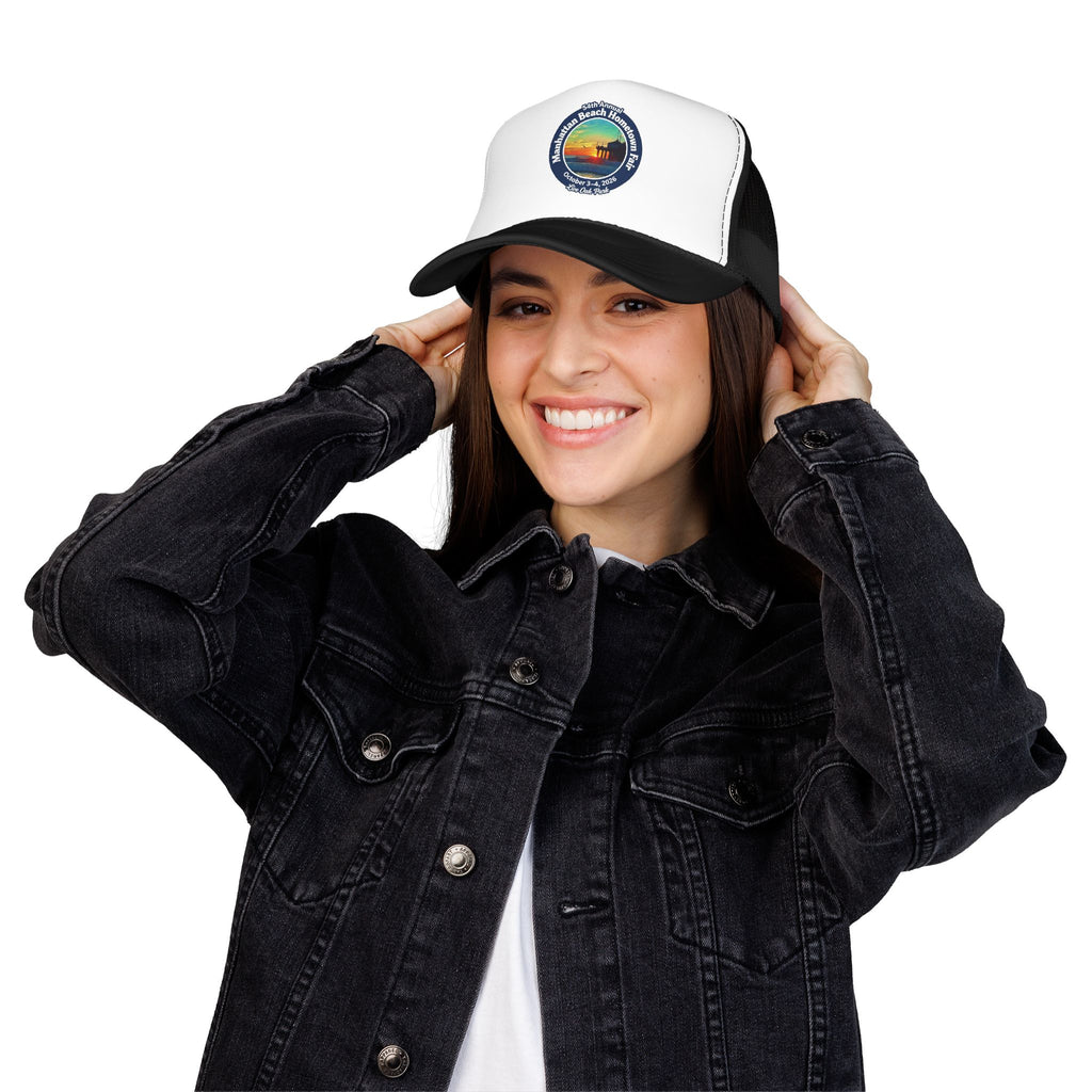 Trucker Hat — Manhattan Beach Hometown Fair Sunset Logo