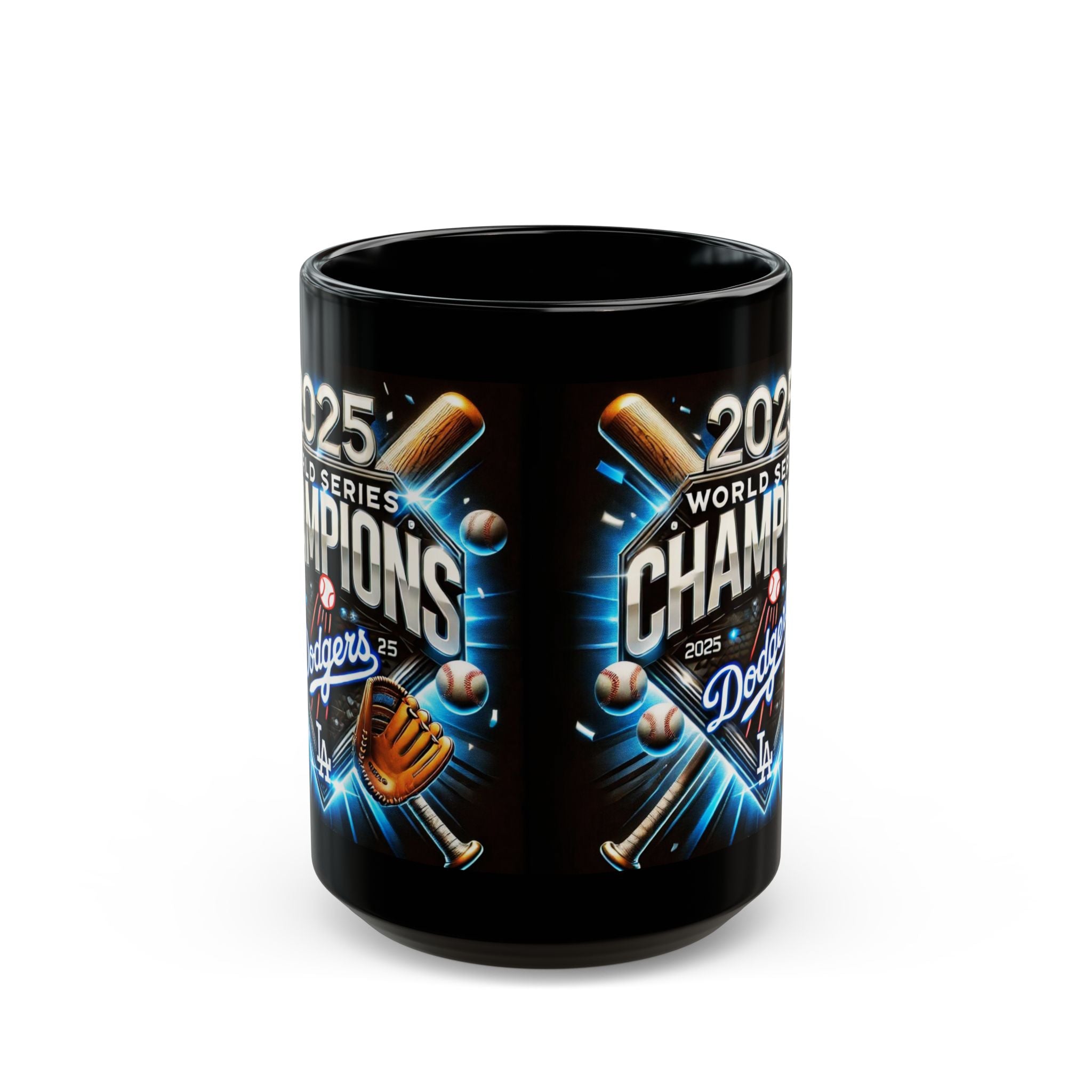 2025 Champions Doyers Mug | Black Ceramic Baseball Design
