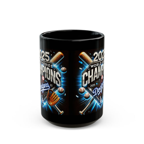 2025 Champions Doyers Mug | Black Ceramic Baseball Design