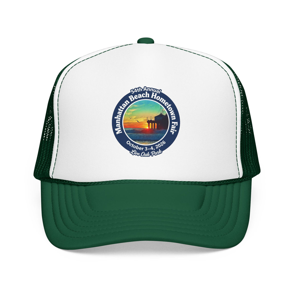 Trucker Hat — Manhattan Beach Hometown Fair Sunset Logo
