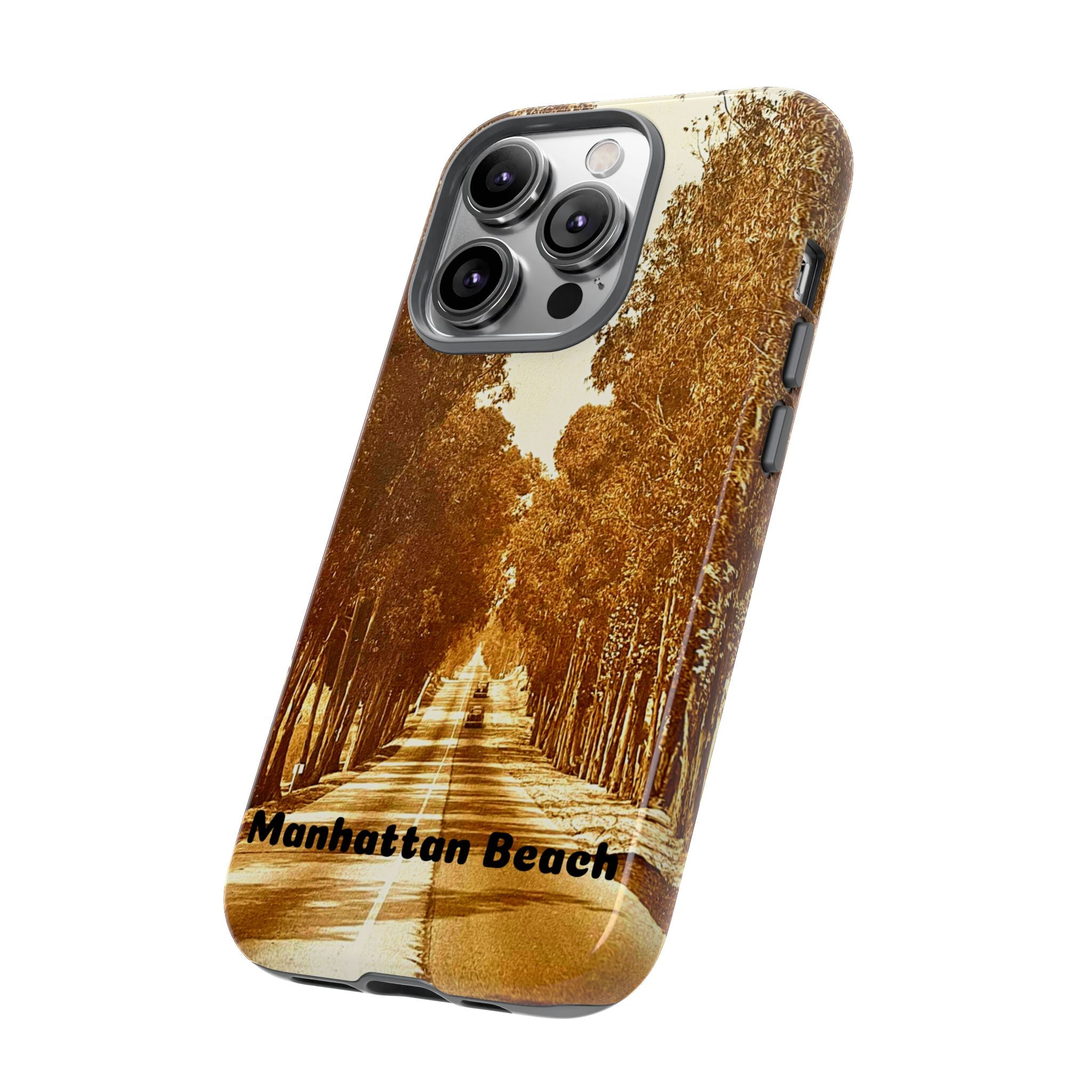 Phone Cases Manhattan Beach Rosecrans Ave Early 60's Tough Cases 90266 California, iPhone Samsung Google Pixel Protective Cover, Vintage