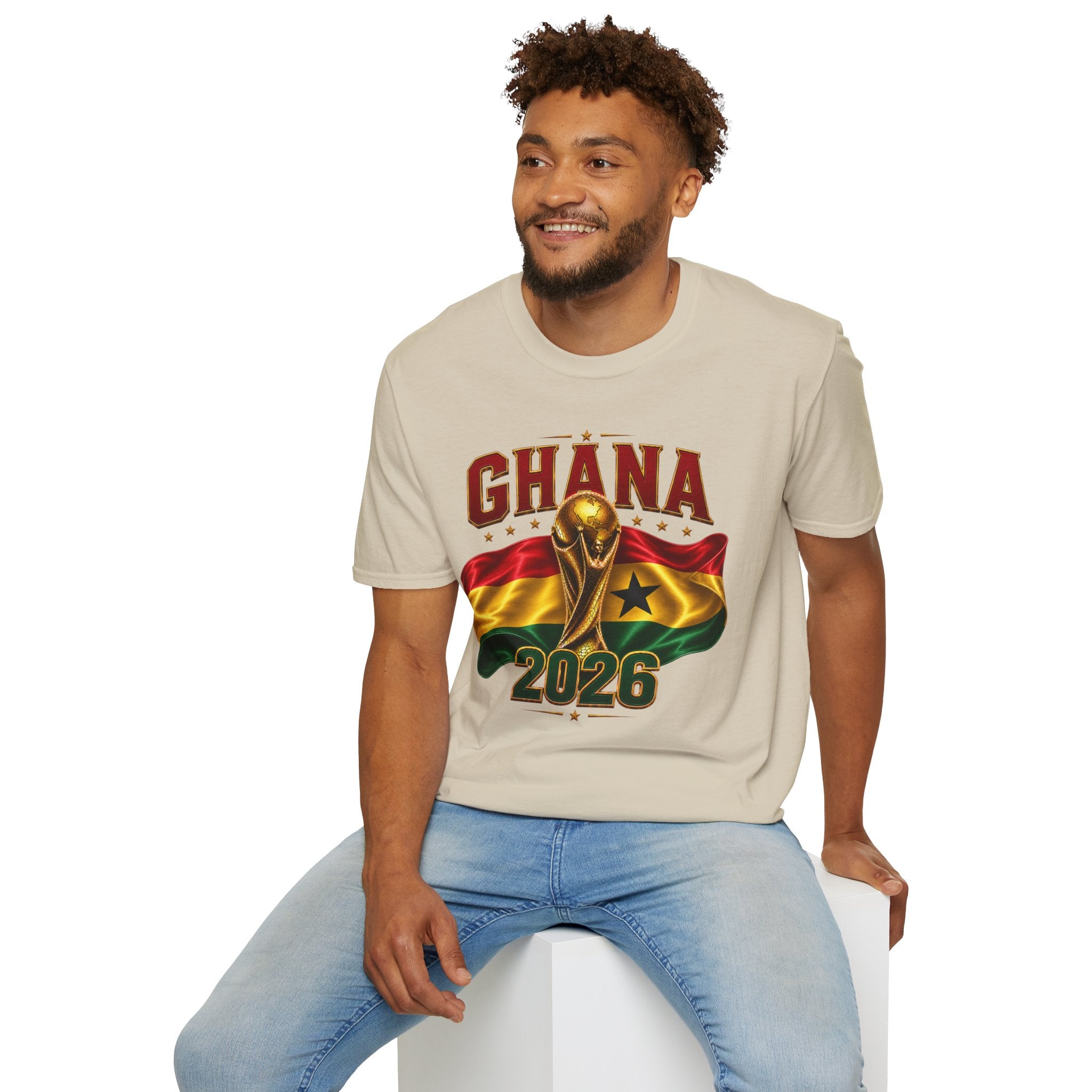 Ghana 2026 World Cup T-Shirt — Flag & Trophy Football Fan Tee