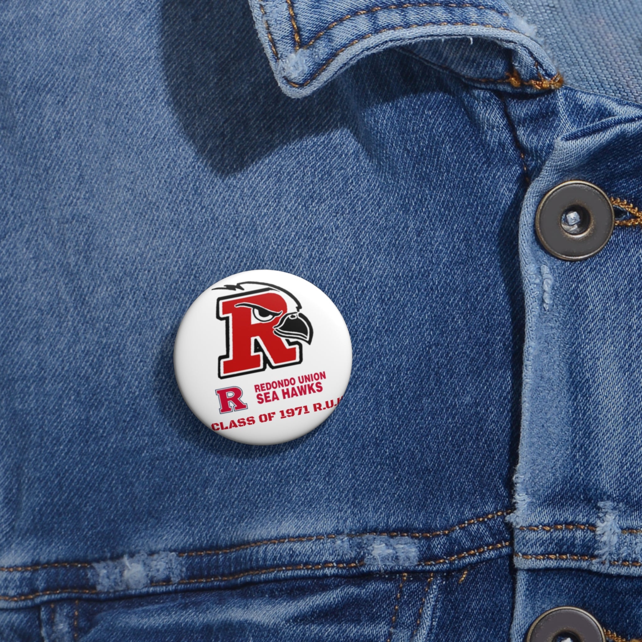 Redondo Union High Class of 1971 - Custom Pin Buttons