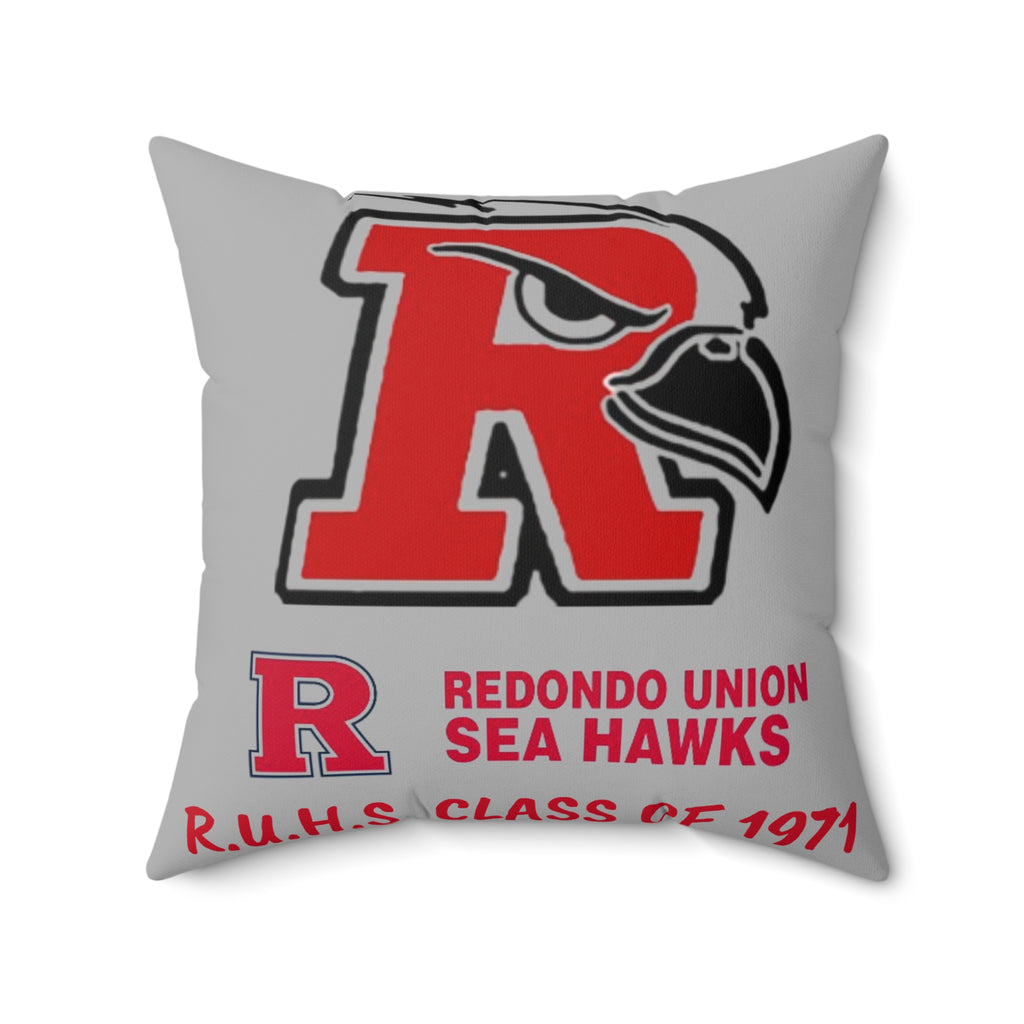 Redondo Beach Union High Class of 1971 - Spun Polyester Square Pillow