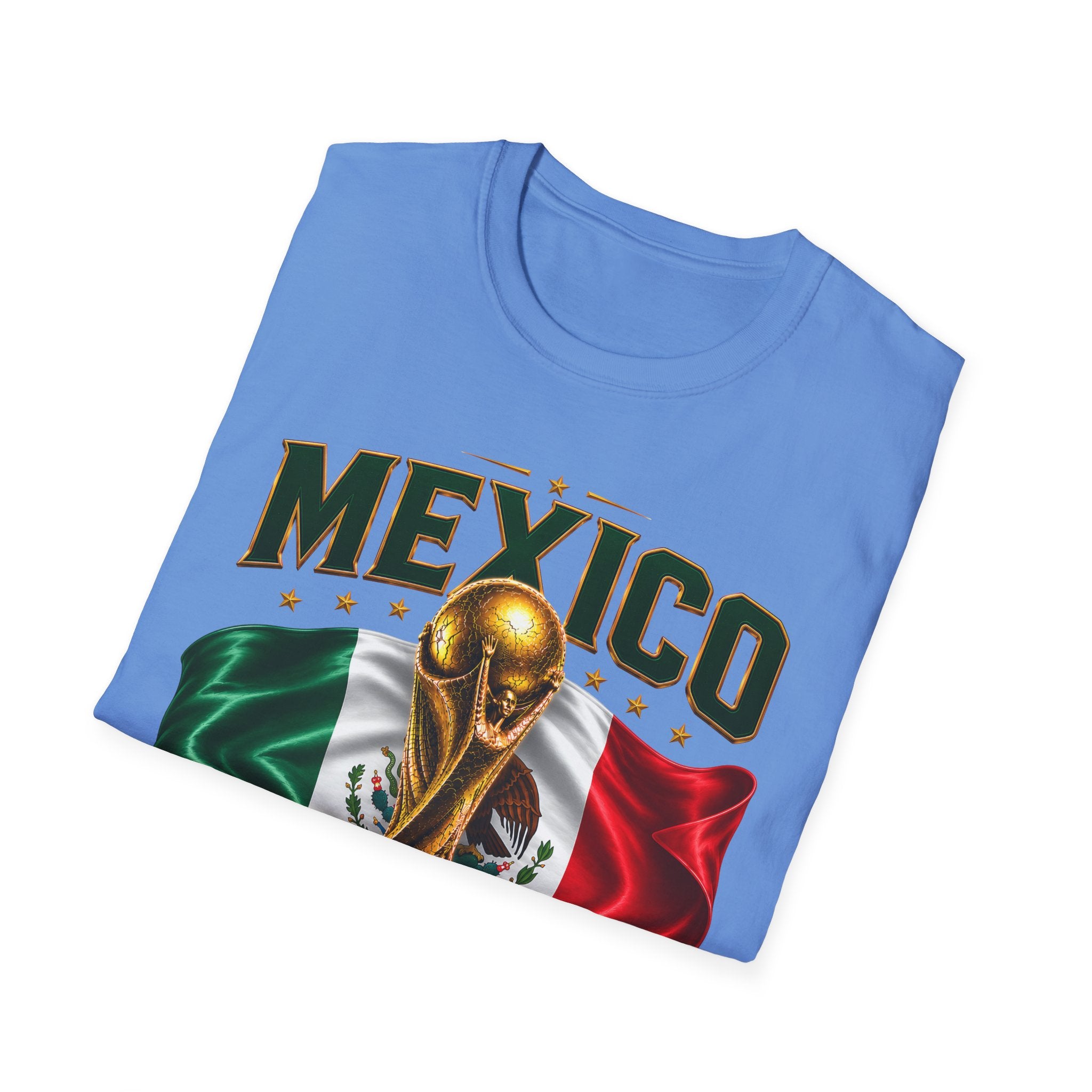 Mexico 2026 World Cup T-Shirt — Flag & Trophy Soccer Fan Tee