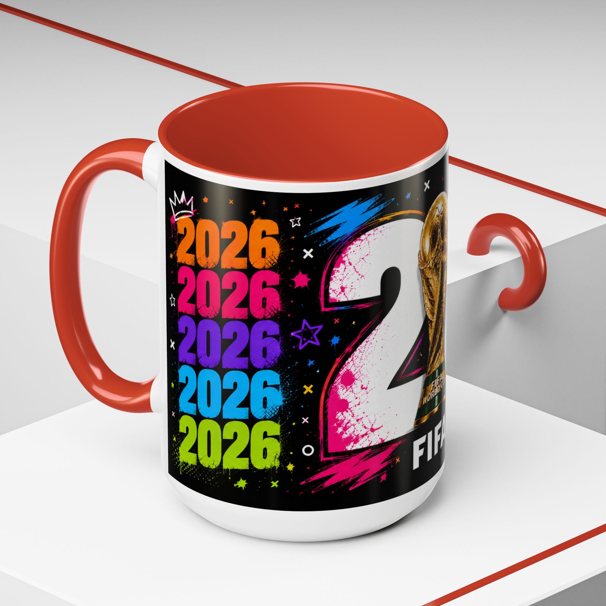 2026 FIFA World Cup Coffee Mug — Colorful Trophy Design (11/15oz)